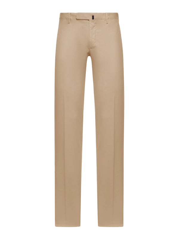 SLIM FIT TAILORED COTTON TROUSERS