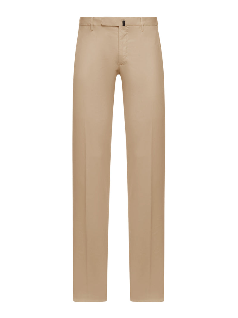 SLIM FIT TAILORED COTTON TROUSERS