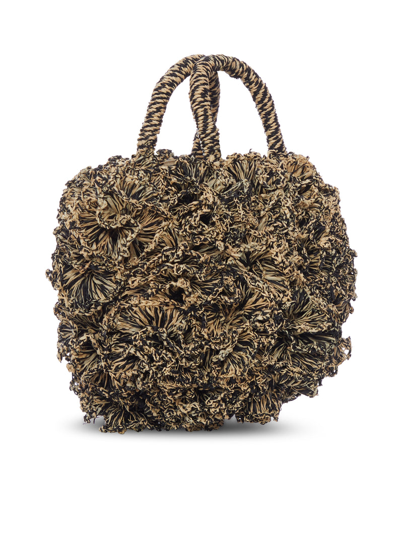 CORAL RAFFIA BAG