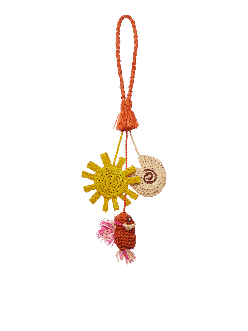 DECORATIVE SUN CHARMS IN RAFFIA