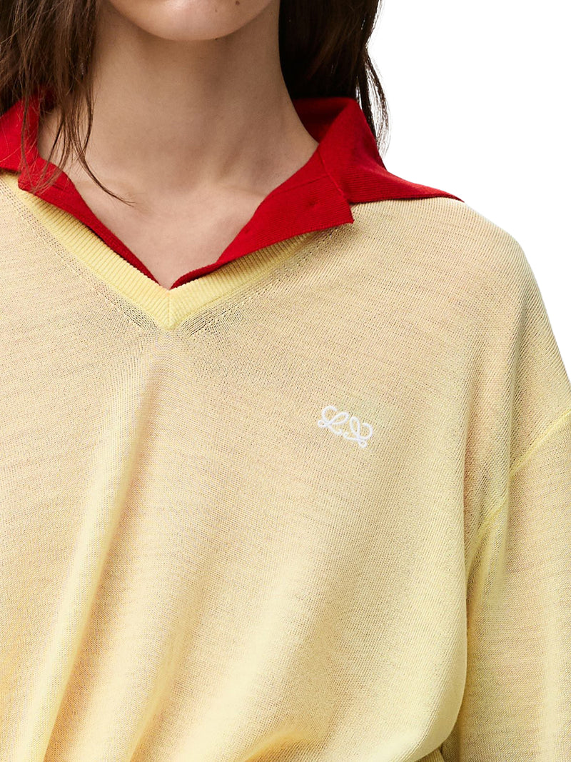 DRAPED MERINO WOOL SWEATER