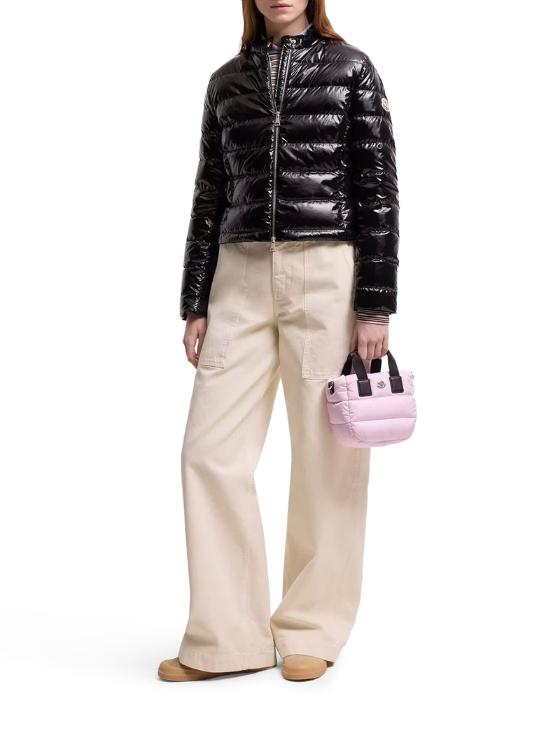 SHORT DOWN JACKET WITH BOW TIE