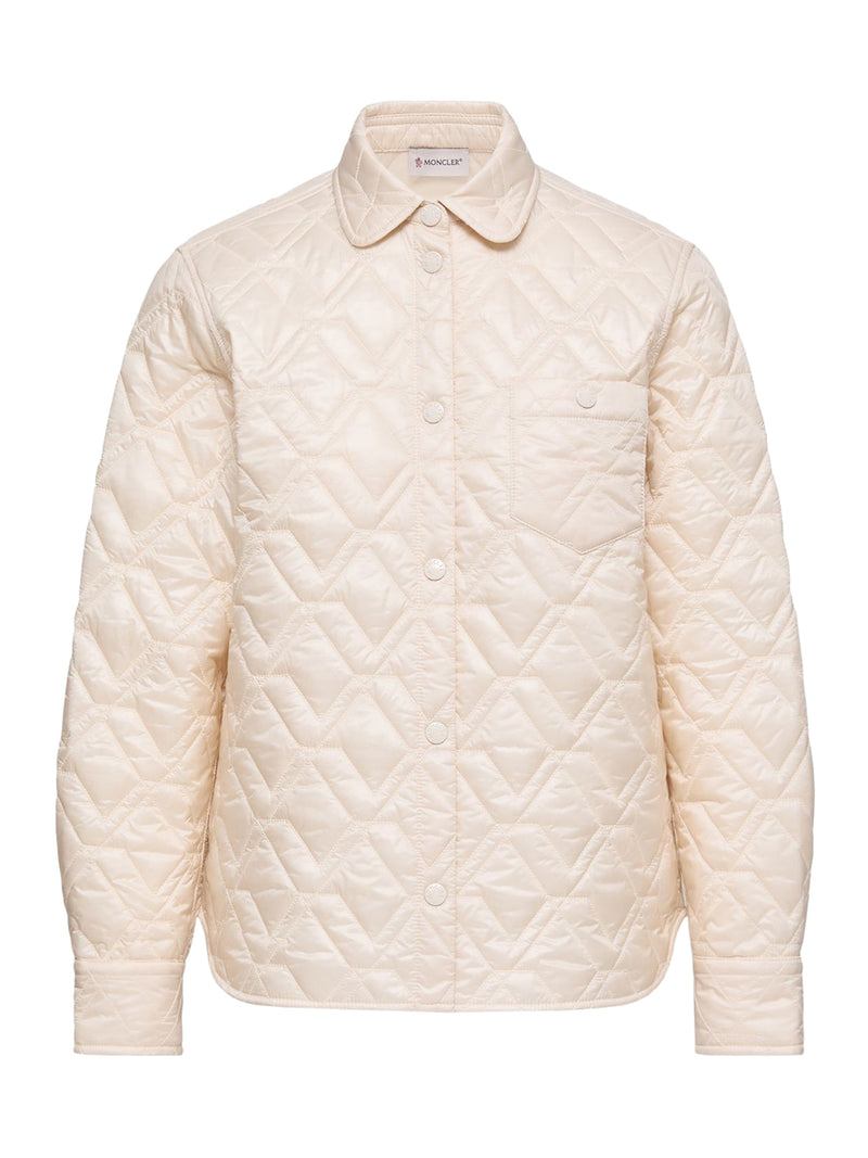 DIAMOND QUILTED PADDED SHIRT JACKET