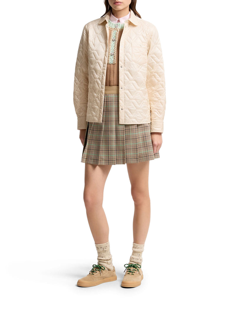 DIAMOND QUILTED PADDED SHIRT JACKET