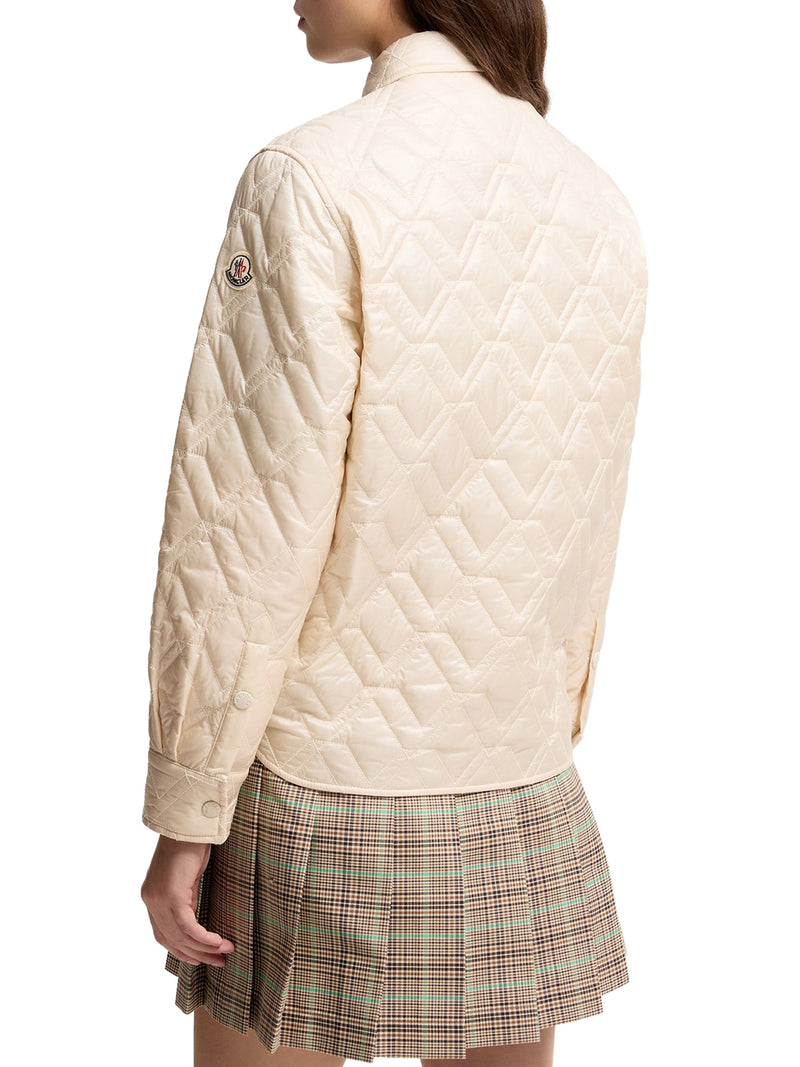 DIAMOND QUILTED PADDED SHIRT JACKET
