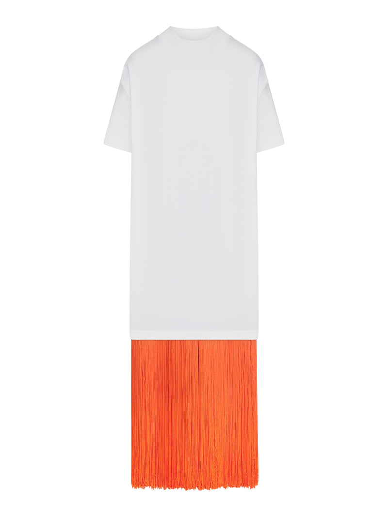 COTTON T-SHIRT WITH FRINGES