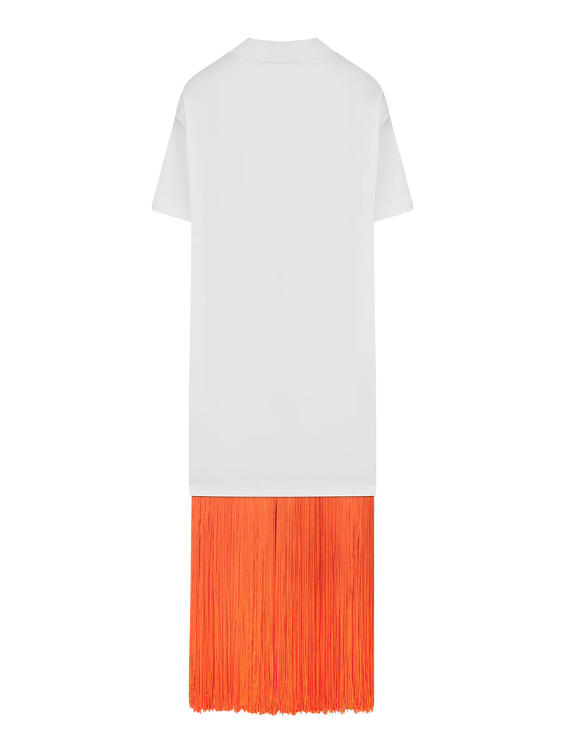 COTTON T-SHIRT WITH FRINGES