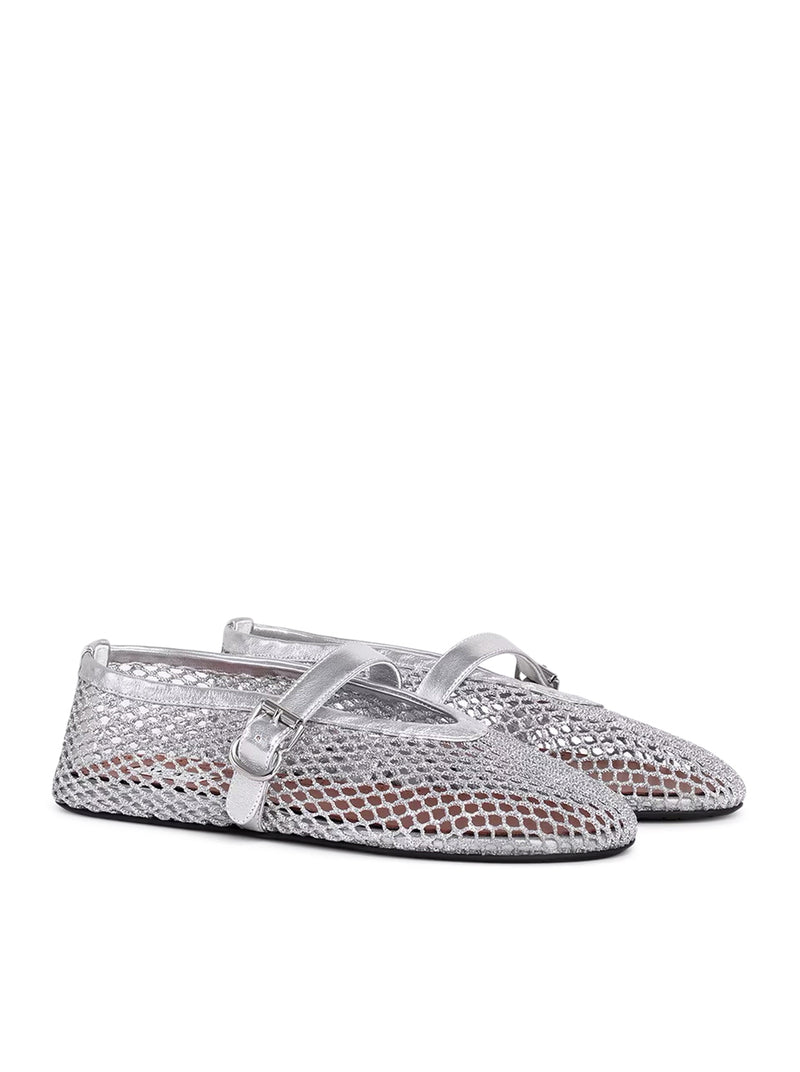 LAMINATED MESH BALLERINAS