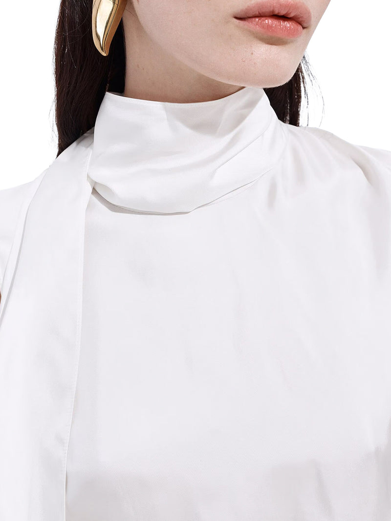 SILK STRETCH SATIN TOP