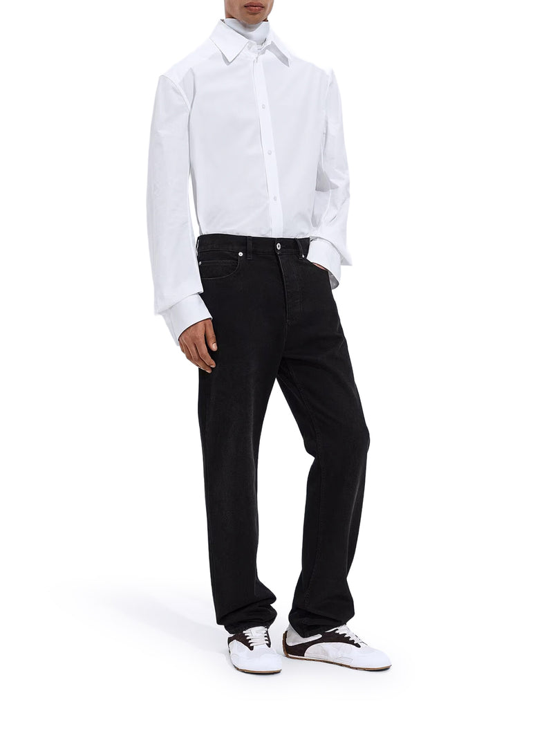 FIVE-POCKET STRETCH DENIM TROUSERS