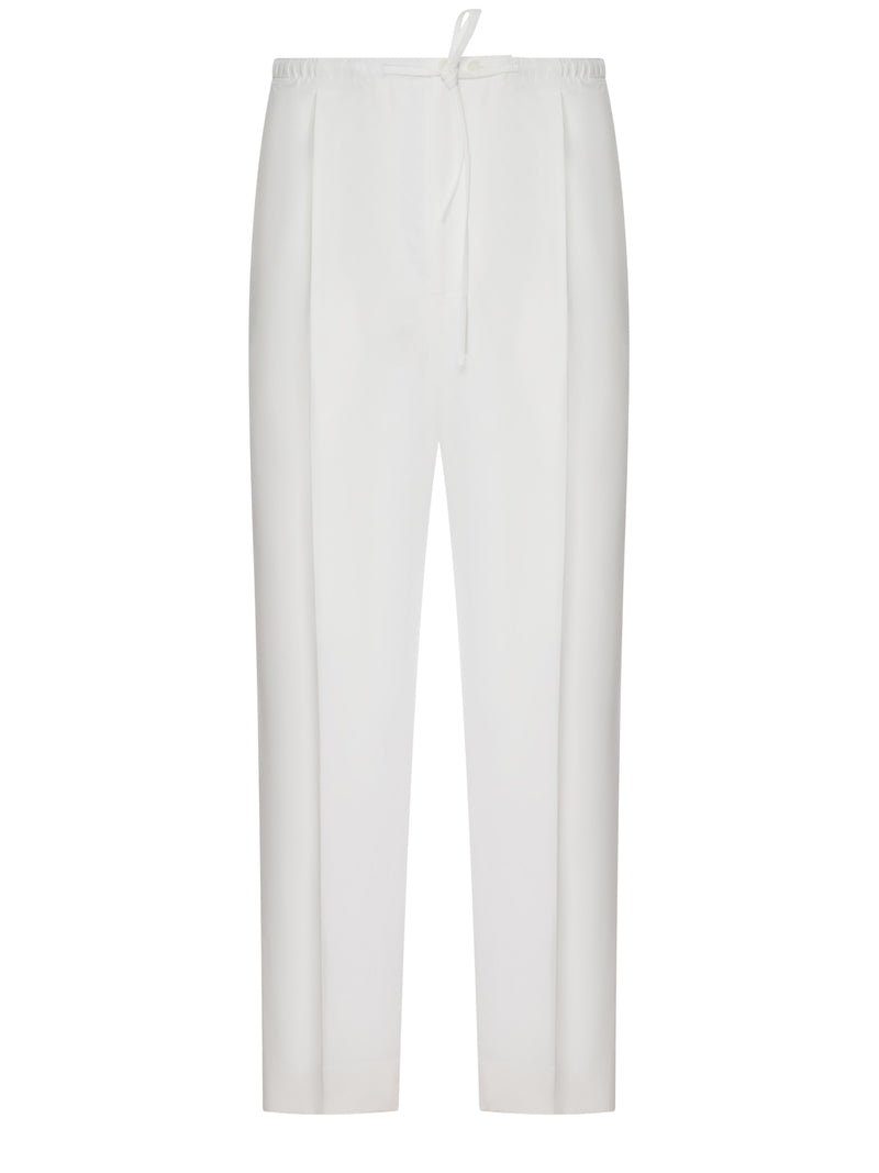 COMPACT COTTON TROUSERS