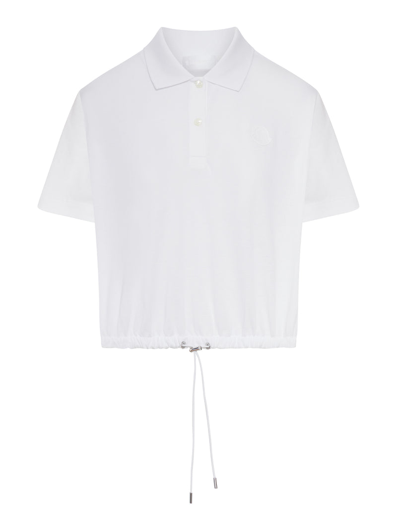 PIQUE POLO SHIRT WITH DRAWSTRING AT THE BOTTOM