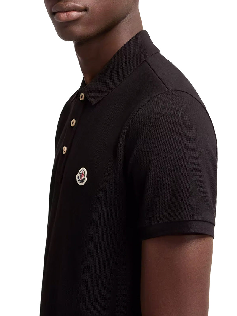 COTTON POLO SHIRT WITH LOGO PATCH