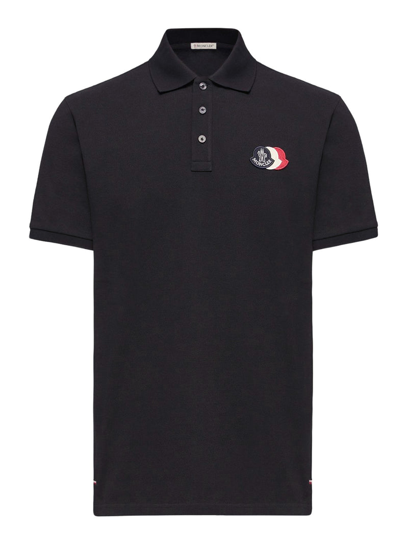 COTTON PIQUET POLO SHIRT WITH LOGO PATCH