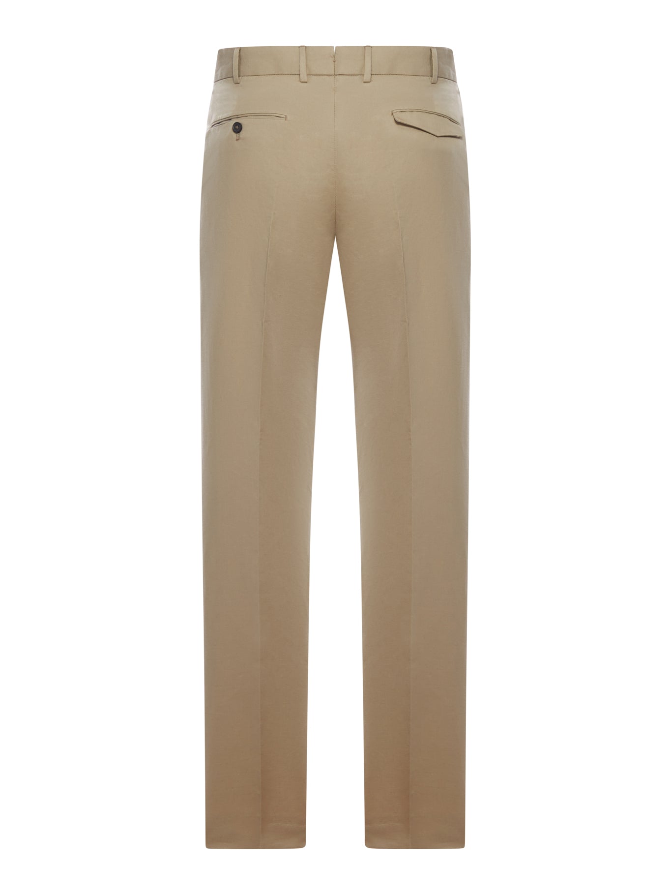 TAILORED TROUSERS IN LINEN AND COTTON BLEND