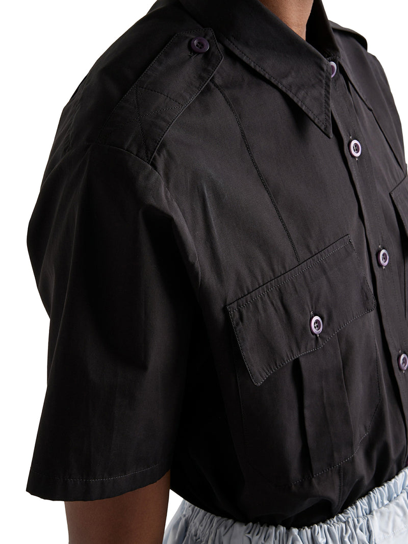 SHORT-SLEEVED POPLIN SHIRT