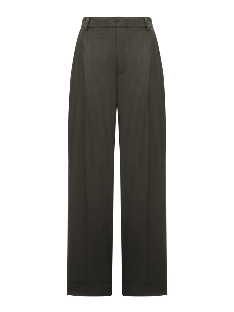 WATSON POPLIN TROUSERS WITH PLEATS