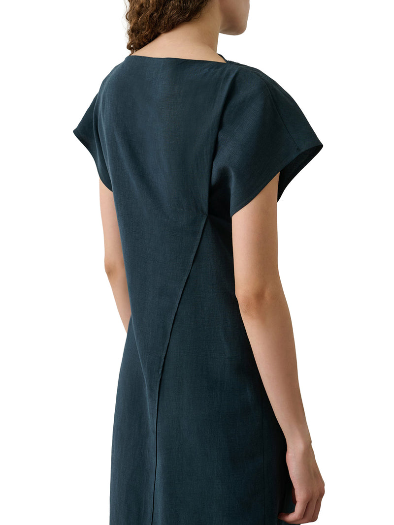 FELICIE MIDI DRESS IN LYOCELL AND LINEN