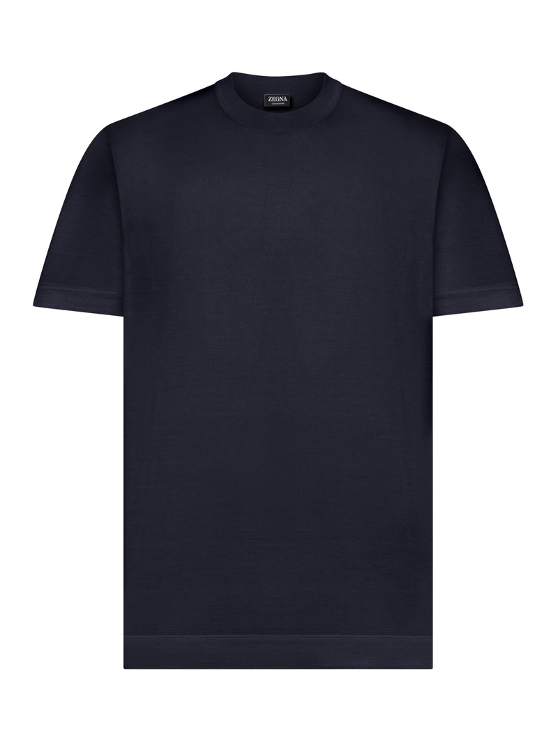 CREW NECK T-SHIRT IN SILK BLEND