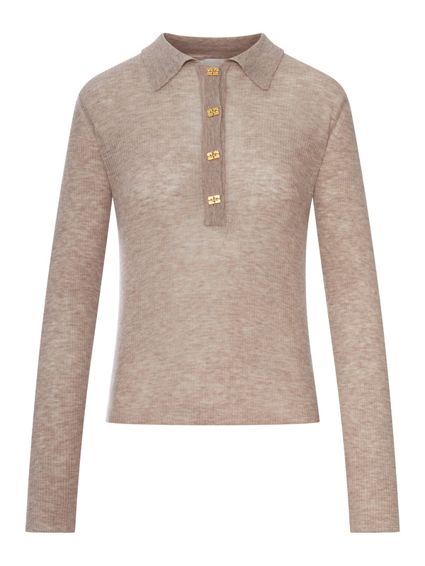 SEMI-TRANSPARENT WOOL POLO