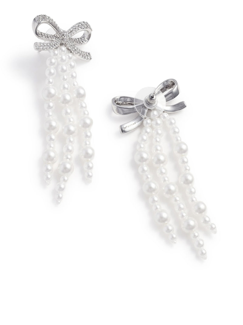 PEARL BOW CASCADE EARRINGS