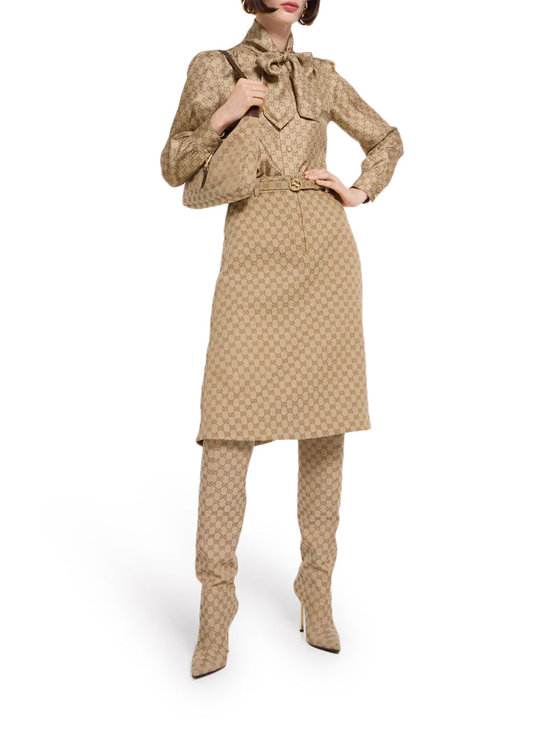 THIN BELT WITH GG CROSS BUCKLE