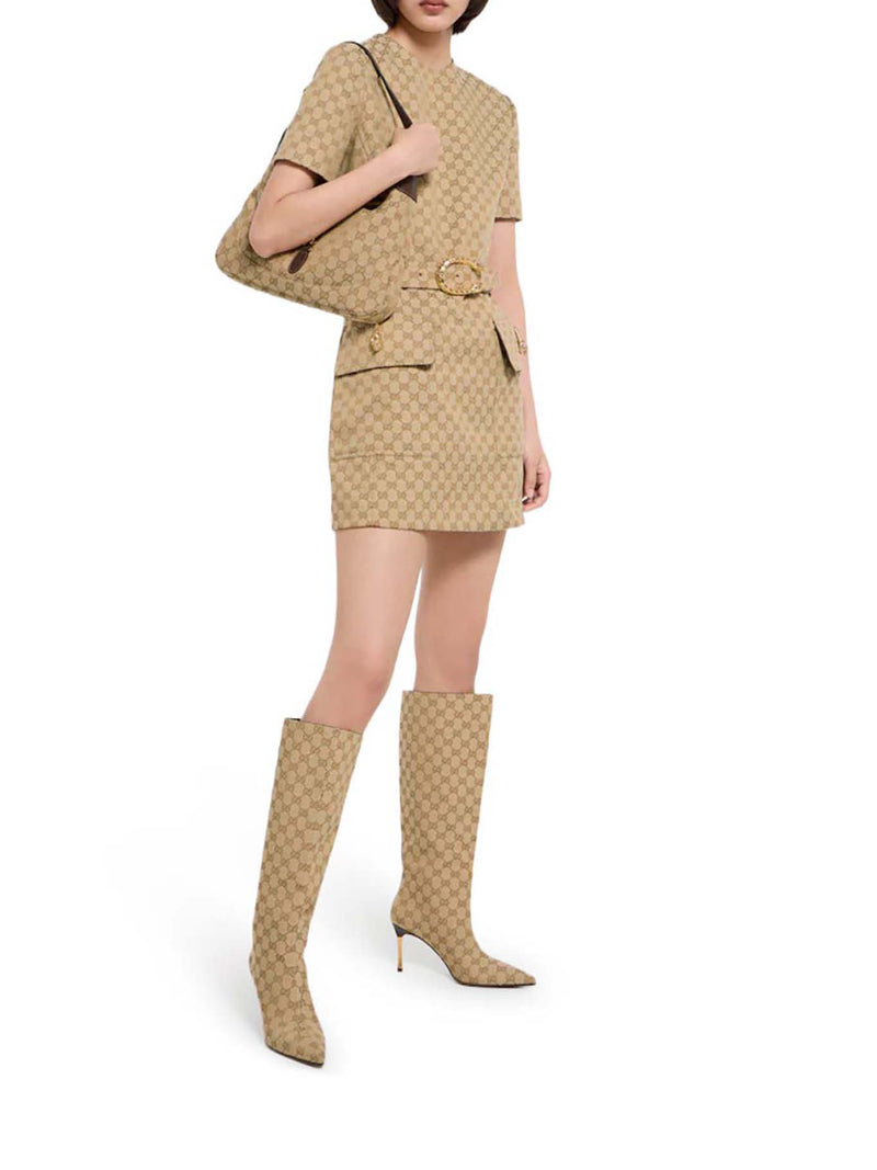 GG FABRIC BOMBSHELL BOOTS