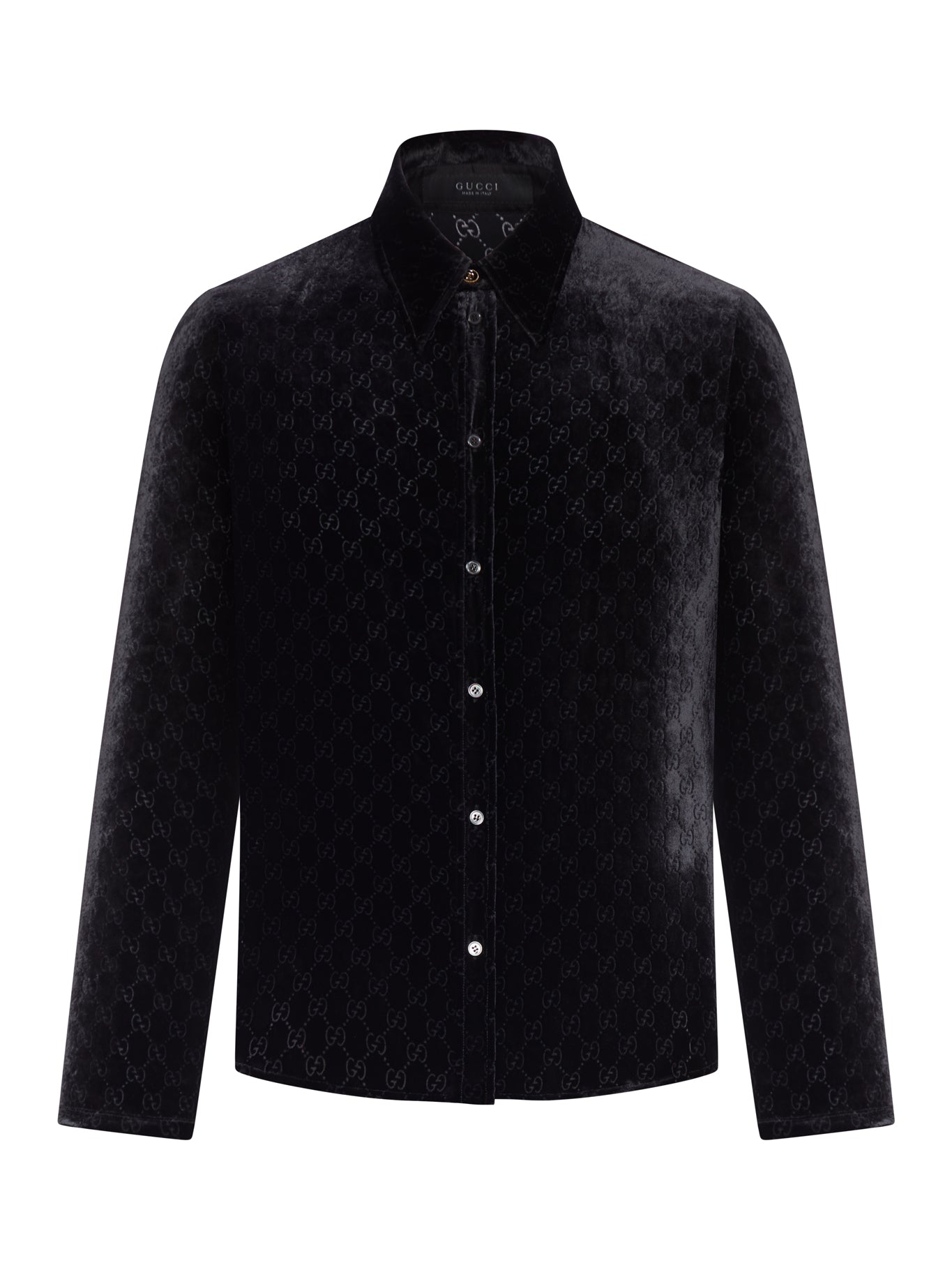 DÉVORÉ GG STRETCH VELVET SHIRT – Suit Negozi Row