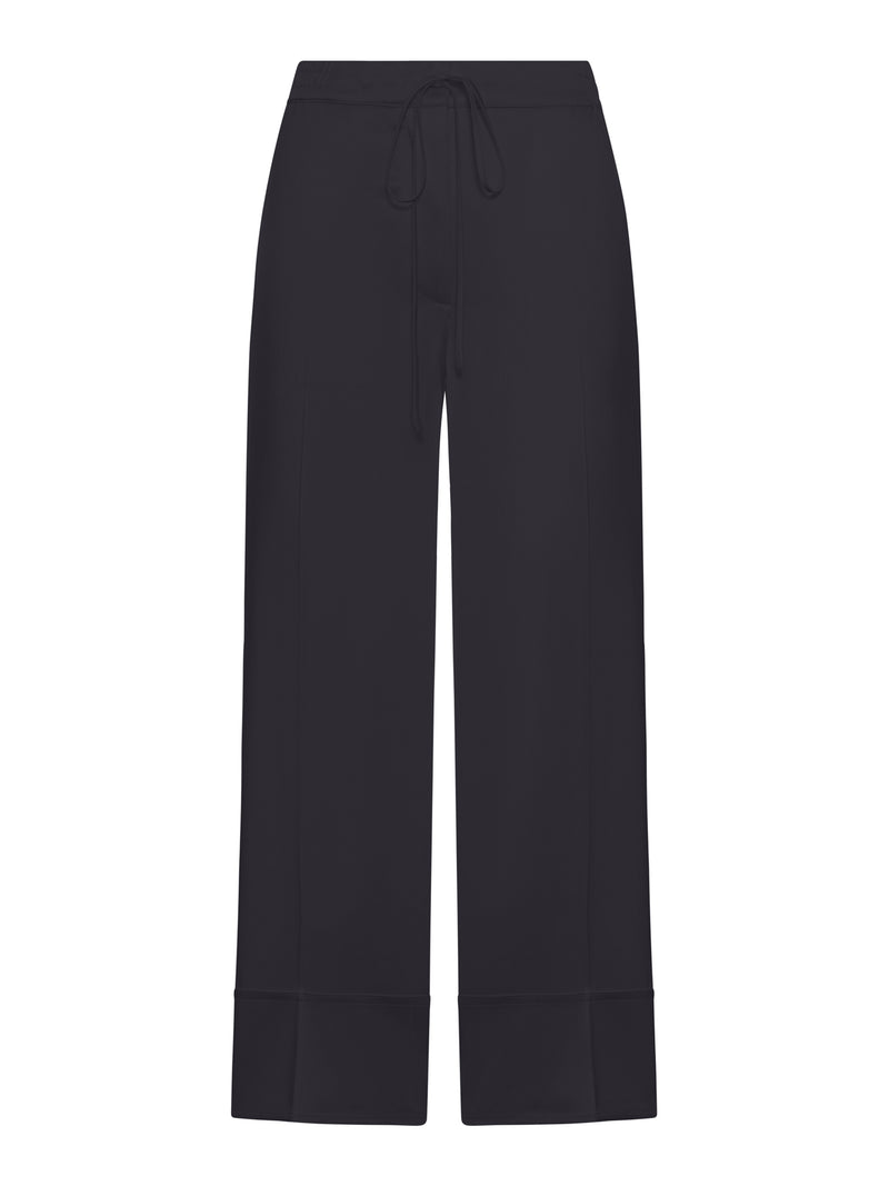 WIDE-LEG SATIN TROUSERS WITH DRAWSTRING
