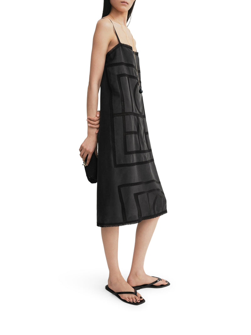 MONOGRAM SILK DRESS