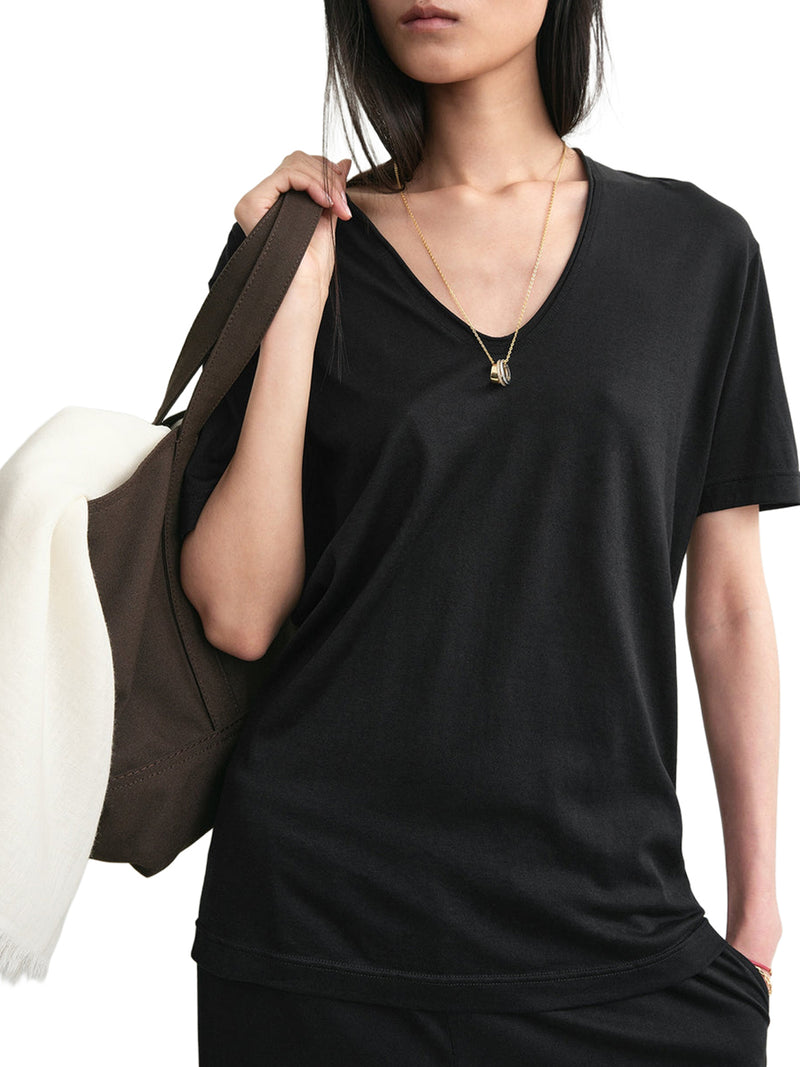 COTTON AND SILK T-SHIRT
