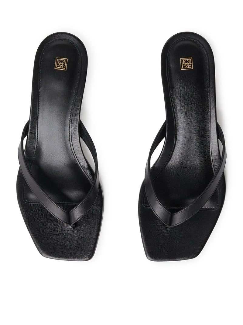 LEATHER HEEL FLIP FLOPS