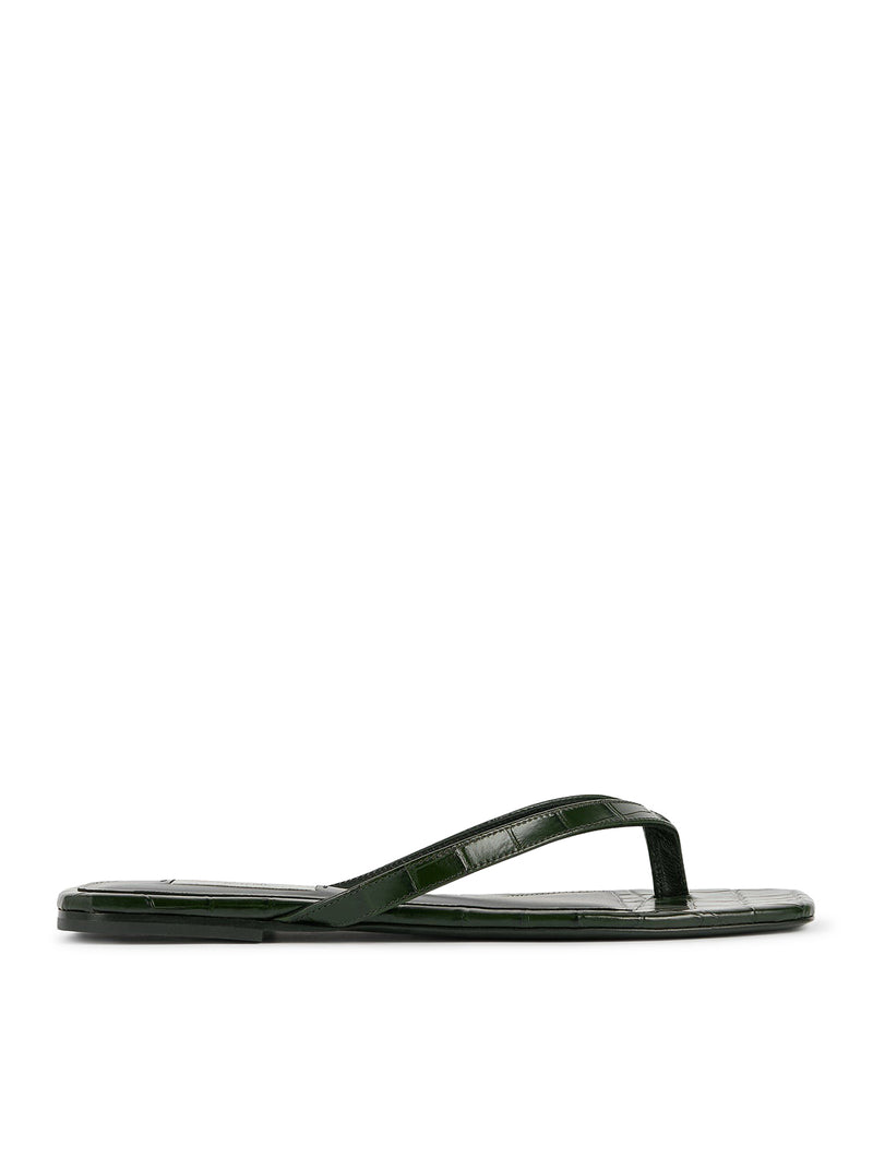 CROCO-EMBOSSED FLIP-FLOPS
