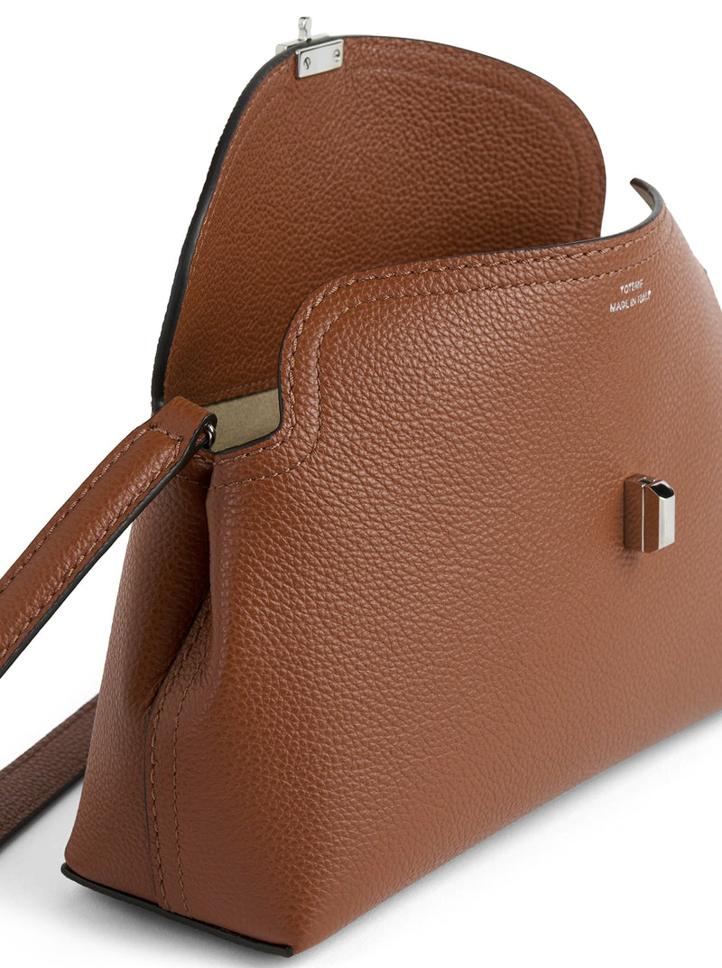 T-LOCK HAMMERED LEATHER CLUTCH