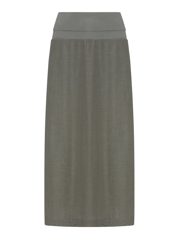 MIDI SKIRT IN LINEN BLEND