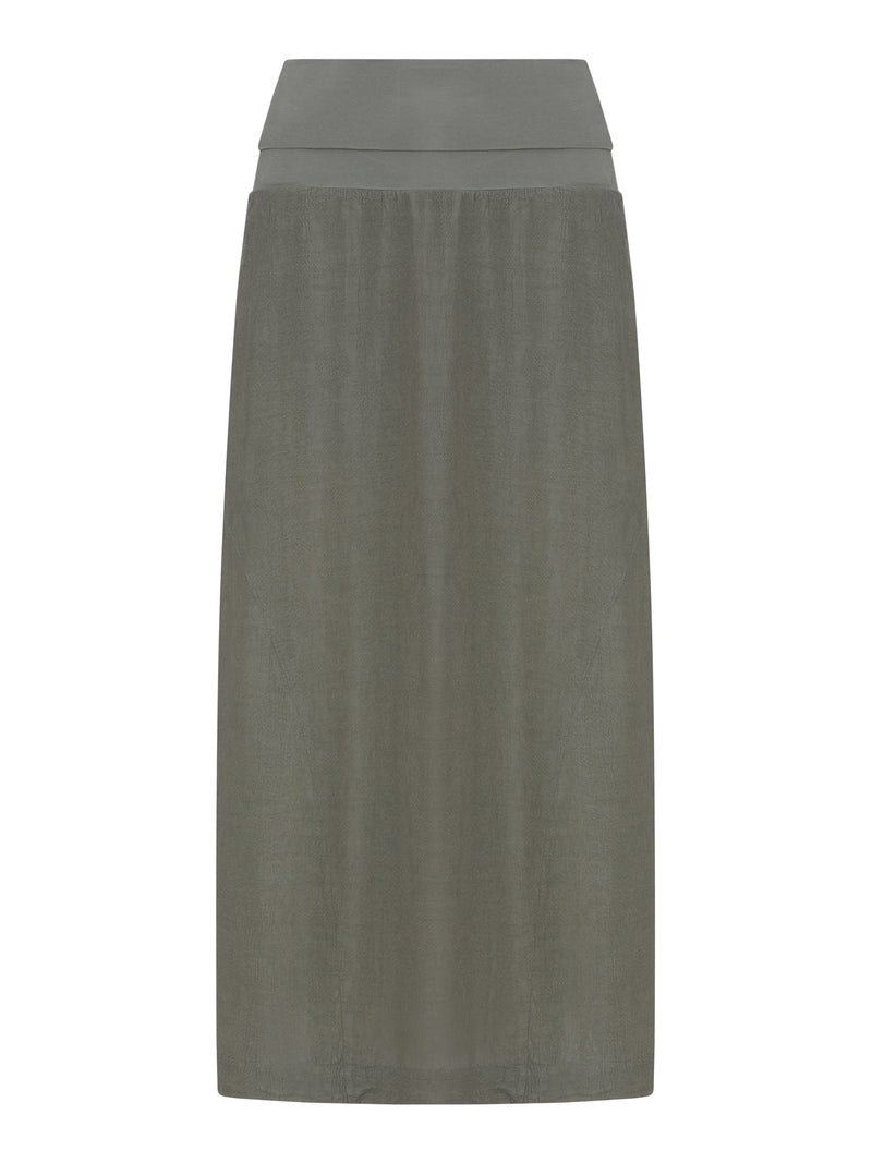 MIDI SKIRT IN LINEN BLEND