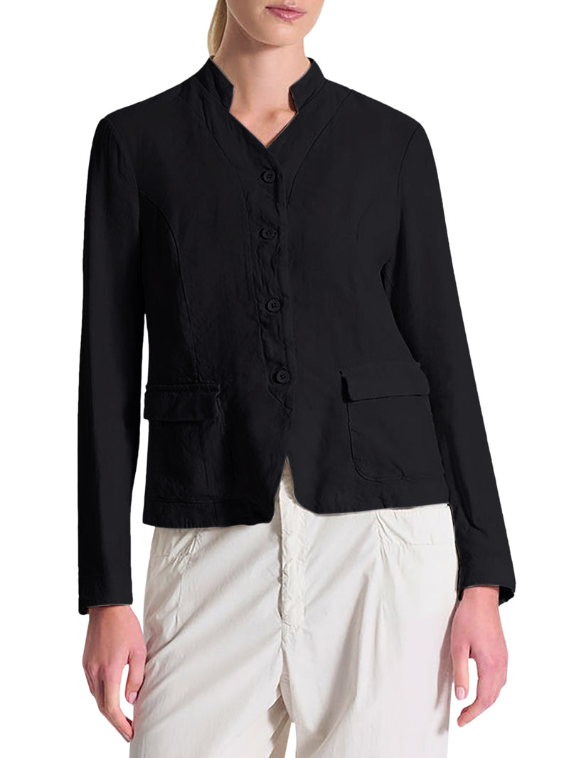 STRETCH LINEN BLEND JACKET