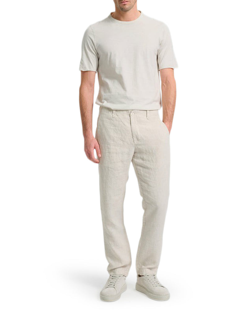 REGULAR-FIT LINEN TROUSERS