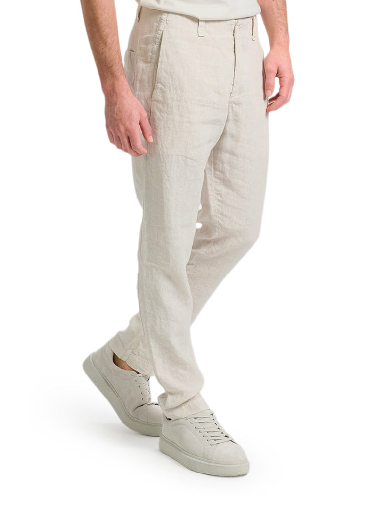REGULAR-FIT LINEN TROUSERS