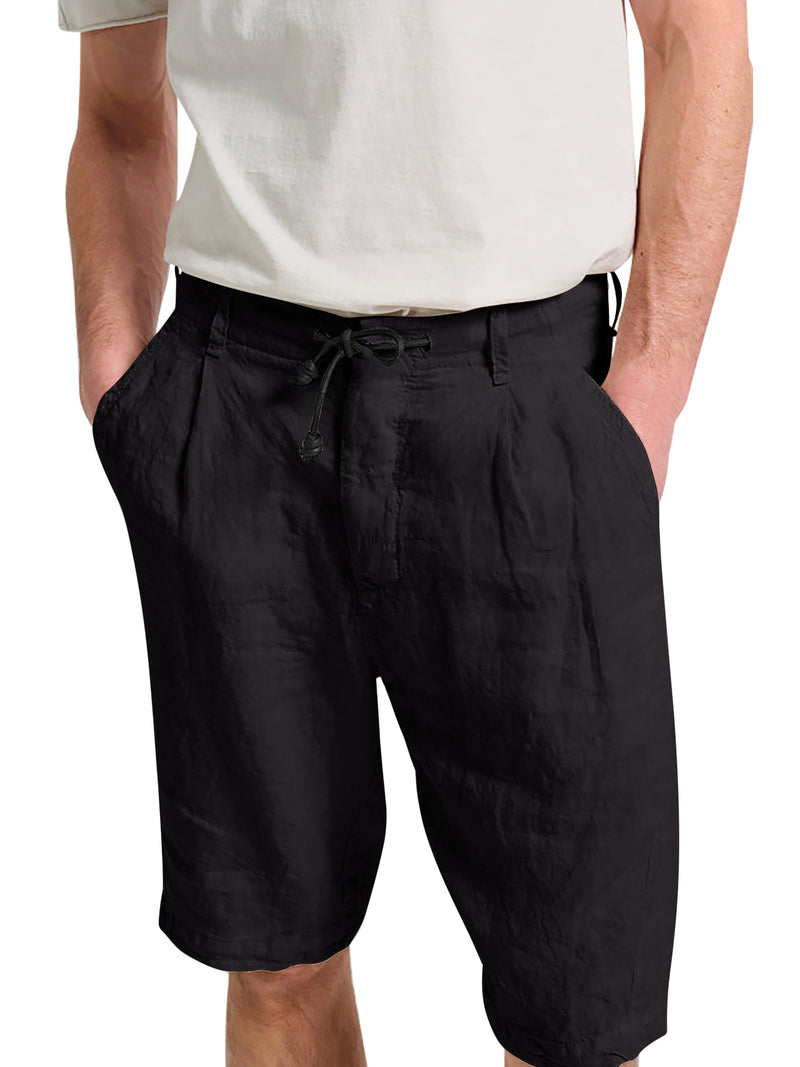 LINEN BERMUDA SHORTS WITH DRAWSTRING