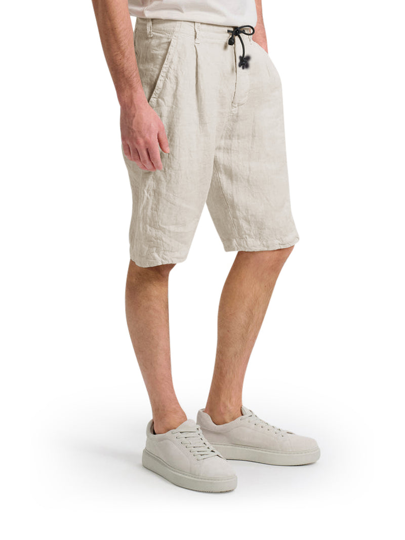 LINEN BERMUDA SHORTS WITH DRAWSTRING
