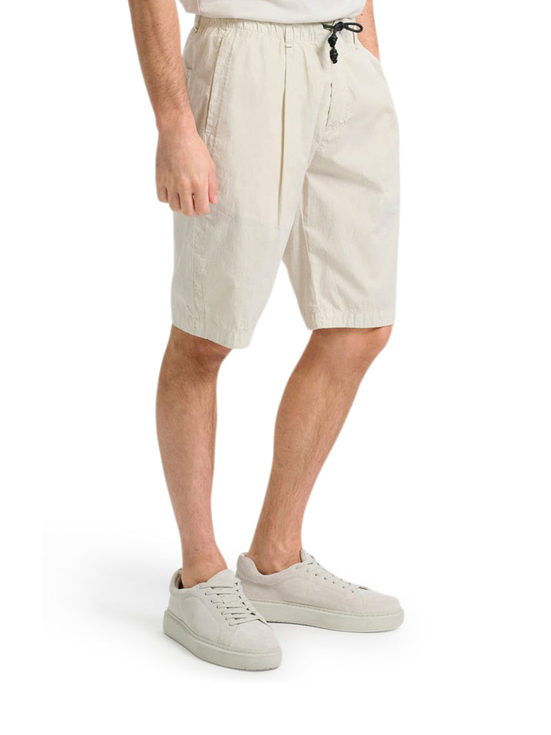 LIGHTWEIGHT COTTON BERMUDA SHORTS WITH DRAWSTRING