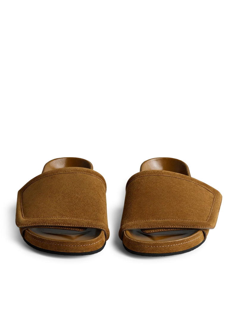 CHUNKY SUEDE SLIDES