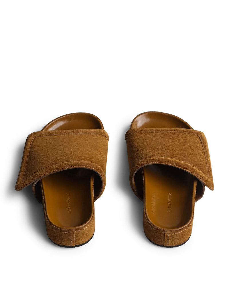 CHUNKY SUEDE SLIDES