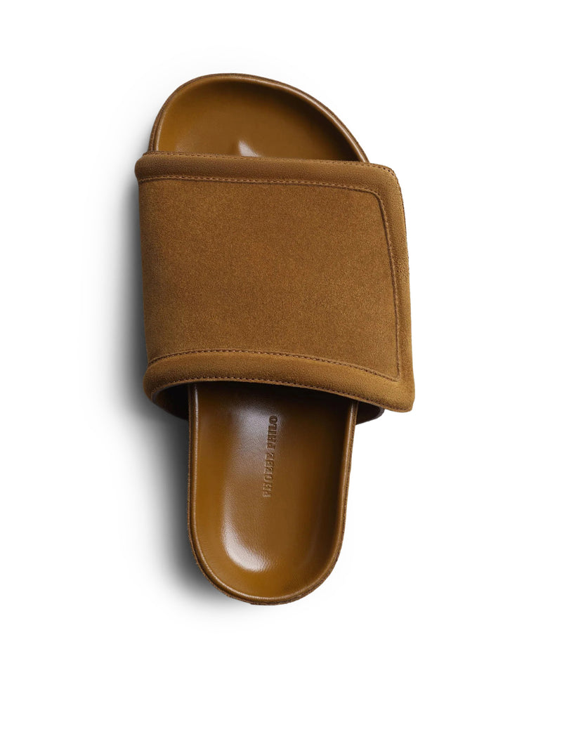 CHUNKY SUEDE SLIDES