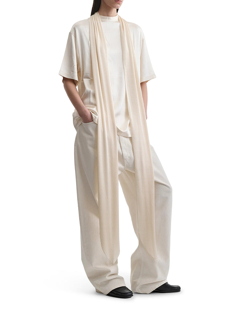 T-SHIRT WITH SILK SCARF