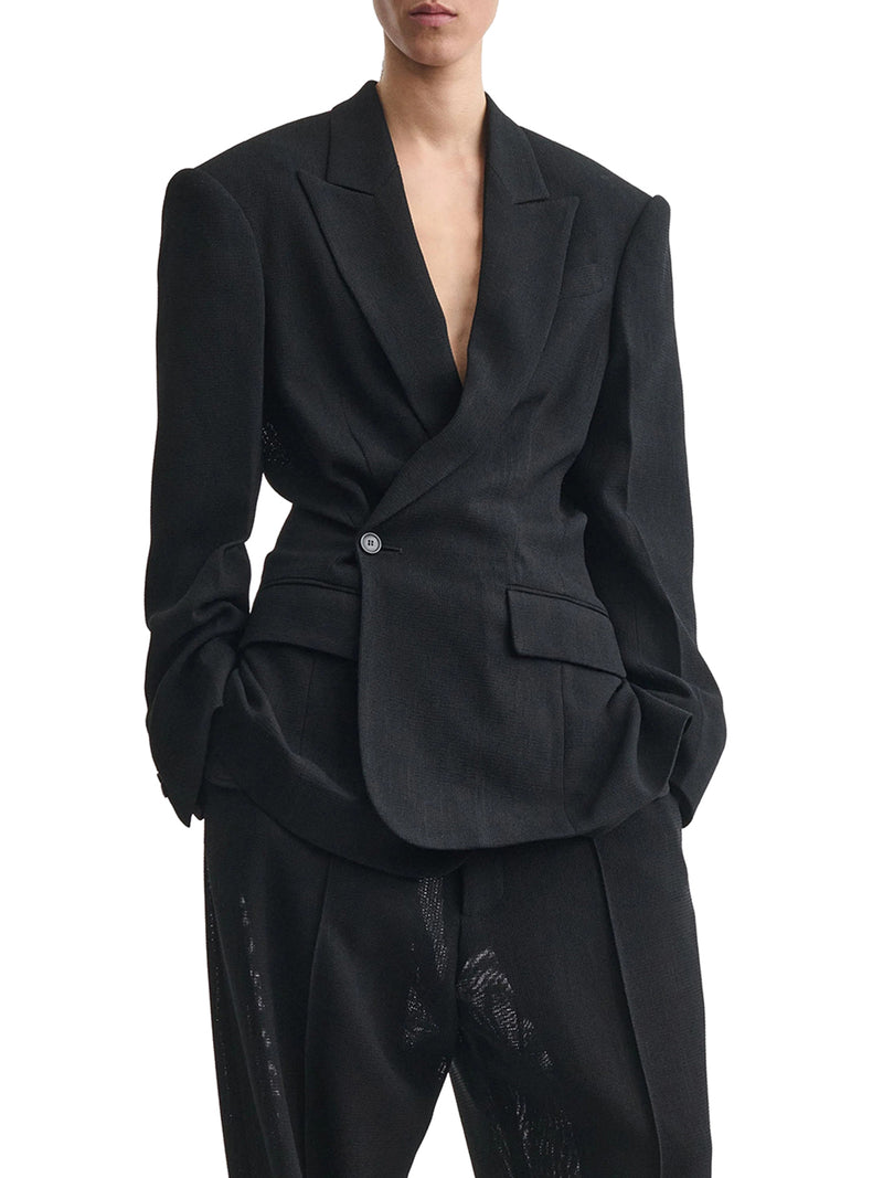 LIGHTWEIGHT SINGLE-BREASTED TAILORED JACKET
