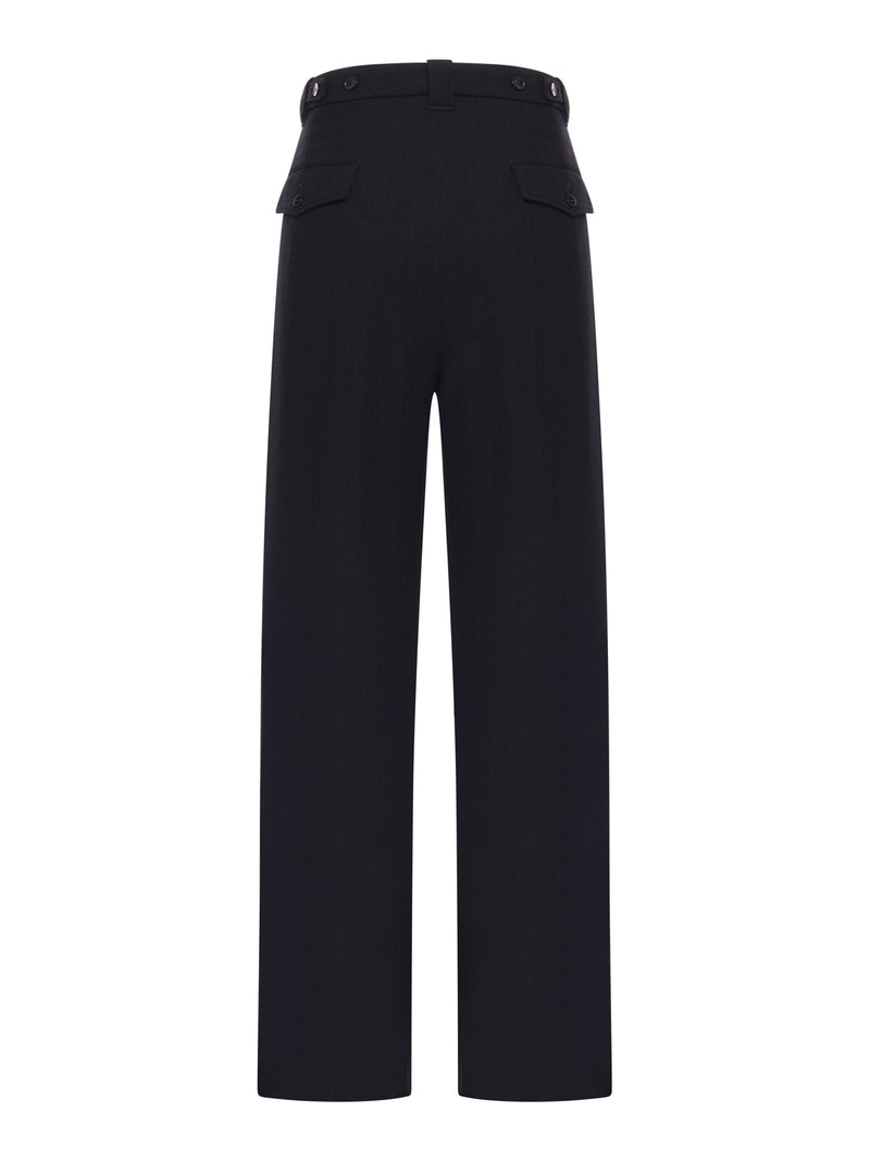 STRAIGHT-LEG TAILORED TROUSERS