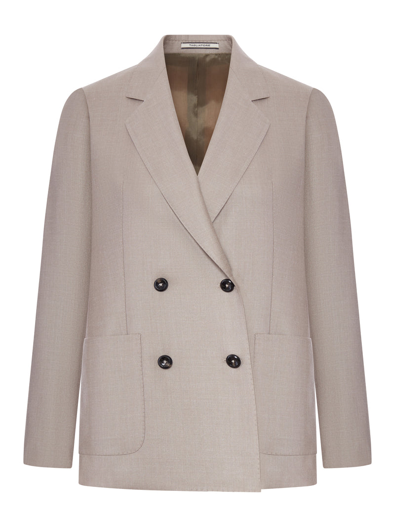 PARIS DOUBLE-BREASTED TAILORED BLAZER