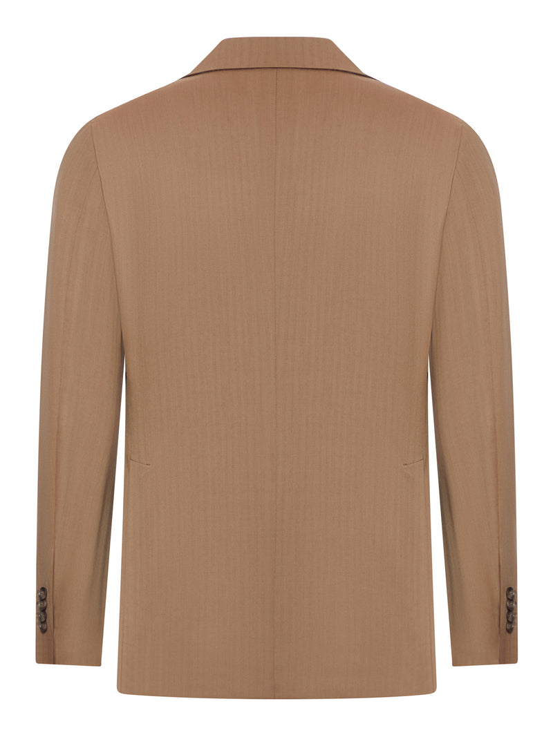 VESUVIO SINGLE-BREASTED HERRINGBONE SUIT